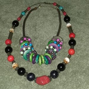 Boho necklaces (lot of 2)